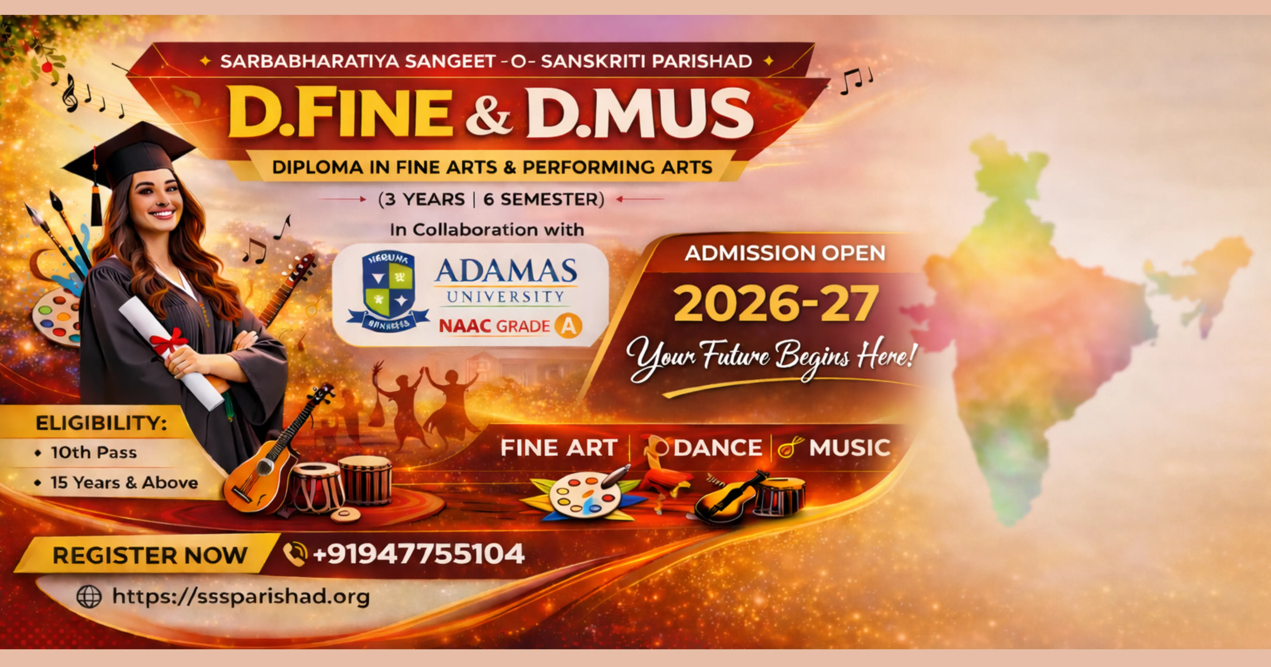 D.FINE and D.MUS Diploma in Fine Arts and Performing Arts
